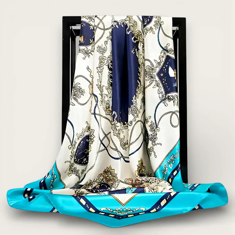 Big Blue Silk Scarf