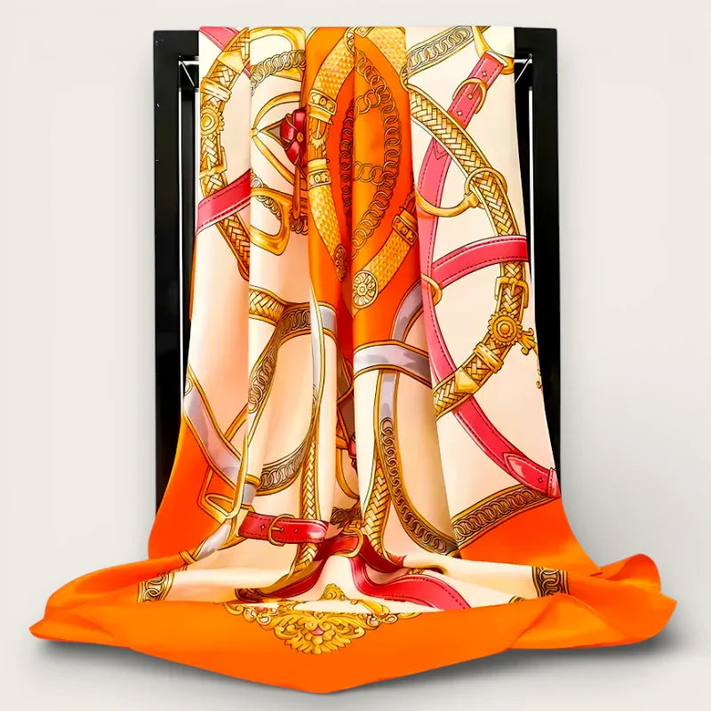 Big Orange Silk Scarf