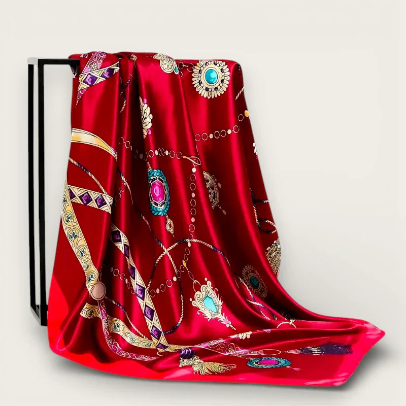 Big Red Silk Scarf