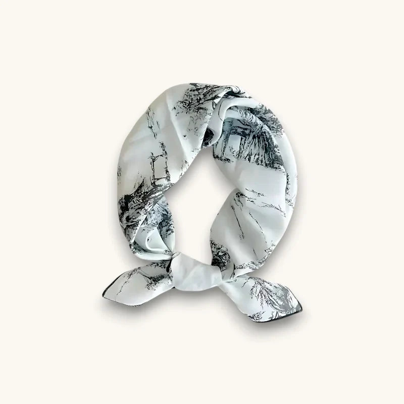 Black and White 60x60 Cotton Scarf