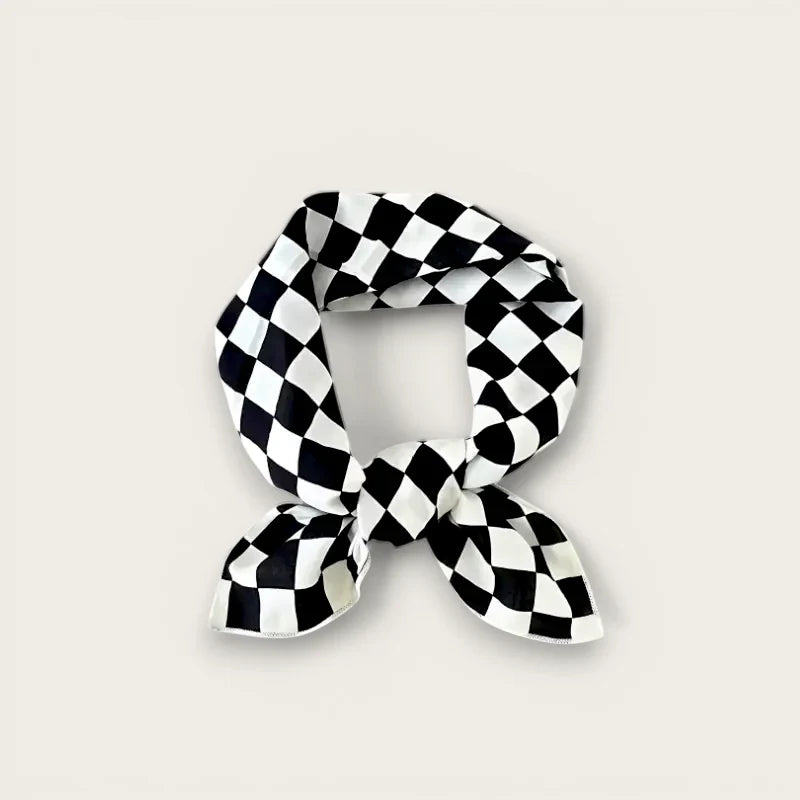 Black and White Cotton Scarf