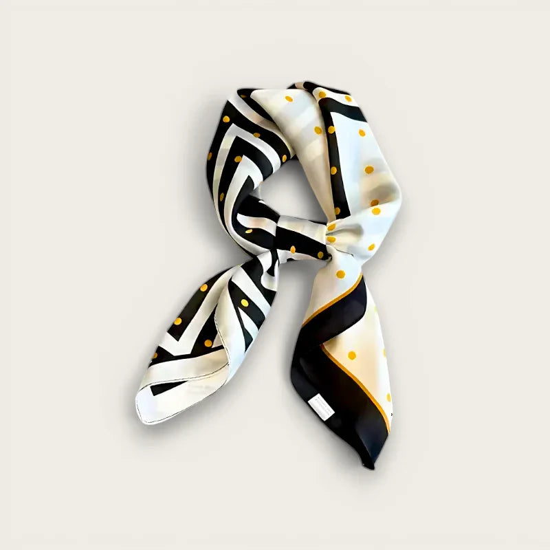 Black and White Silk Scarf