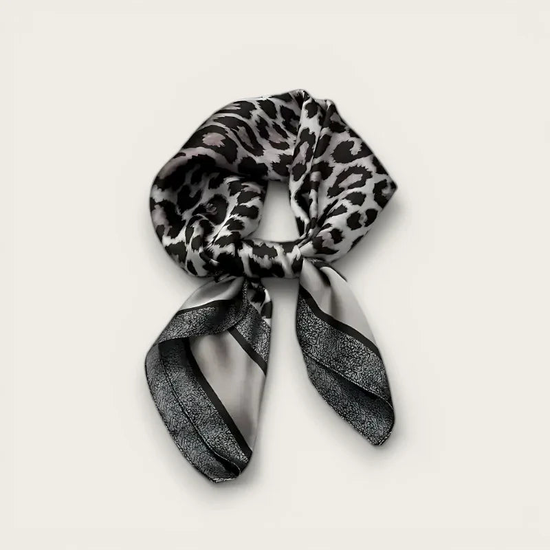 Black Leopard Scarf