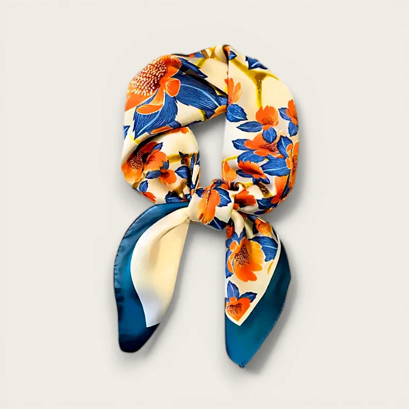 Blue Floral Scarf