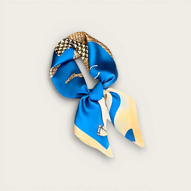 Blue Silk Scarf