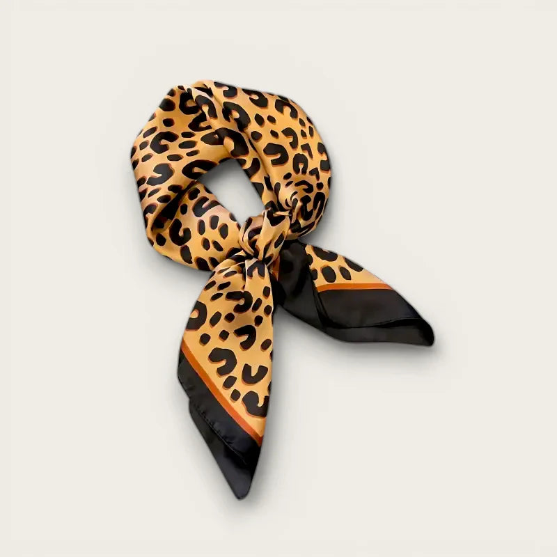 Brown Leopard Scarf