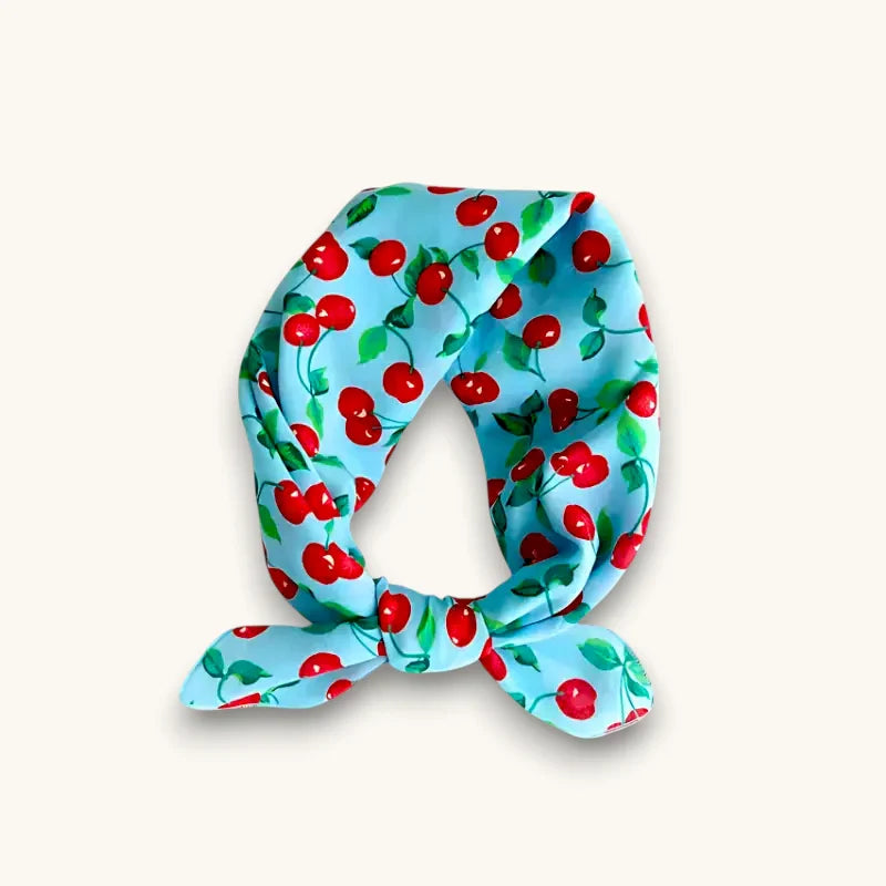 Cherry Print Cotton Scarf