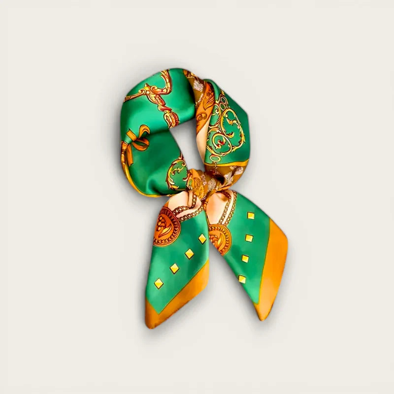 Dark Green Silk Scarf