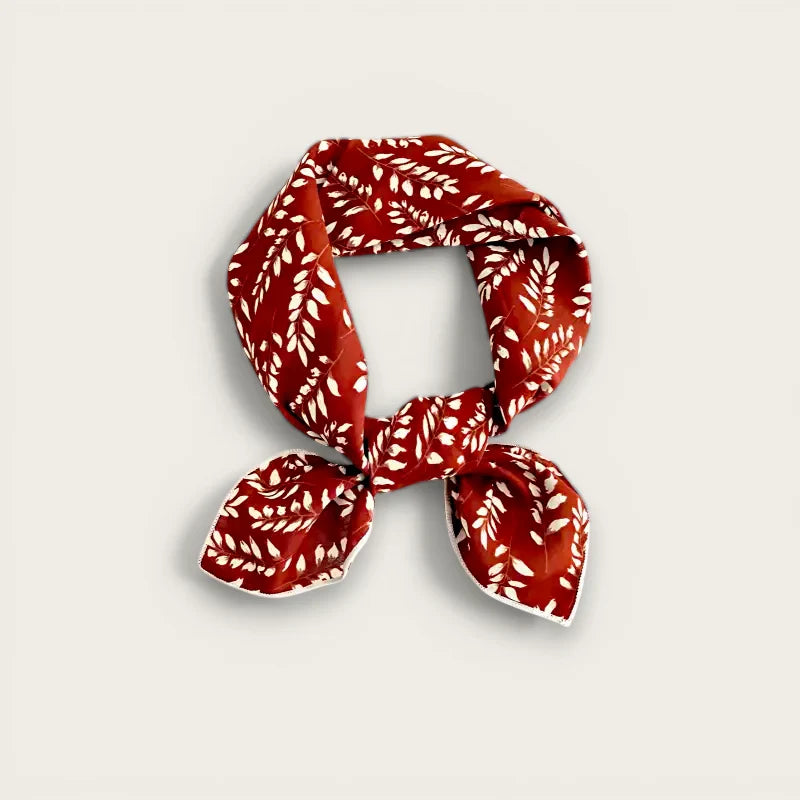 Dark Red Cotton Scarf