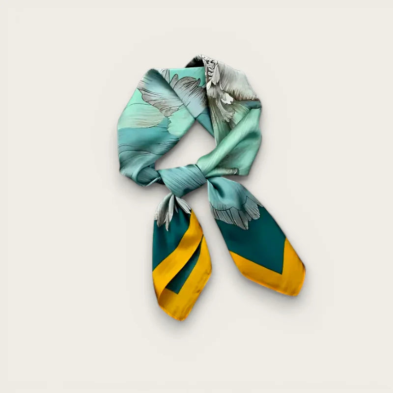 Green Floral Scarf