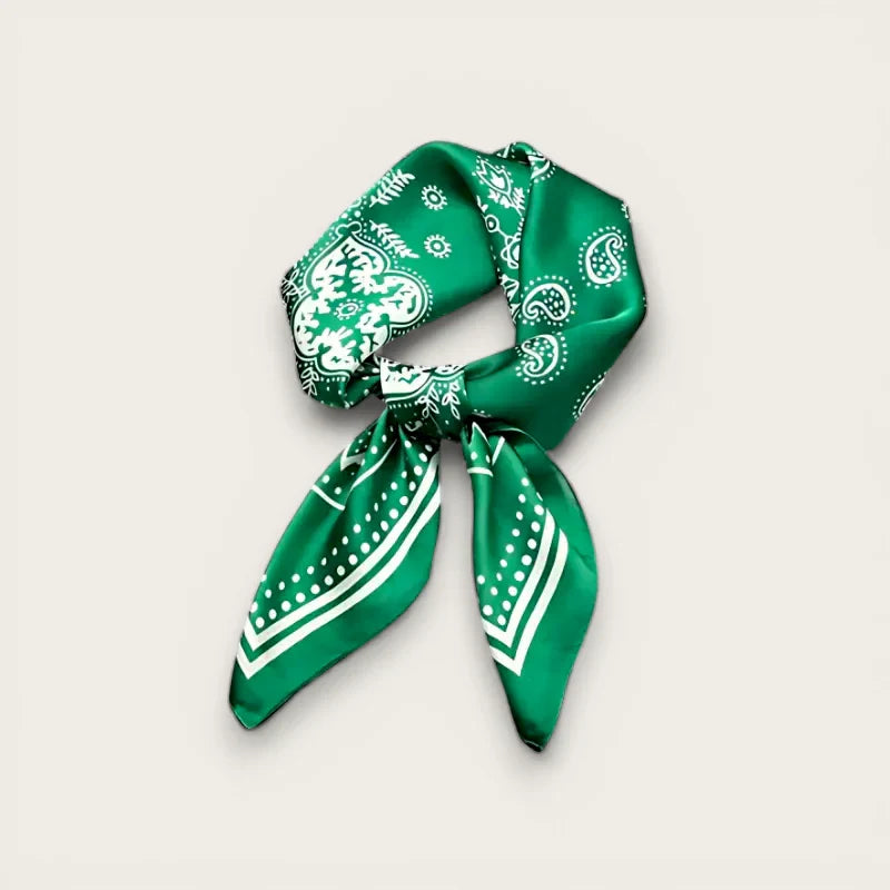 Green Satin Scarf