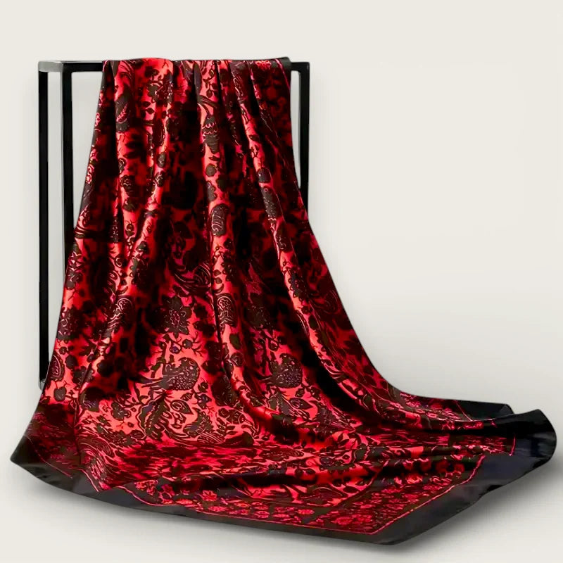 Large Black Red Scarf