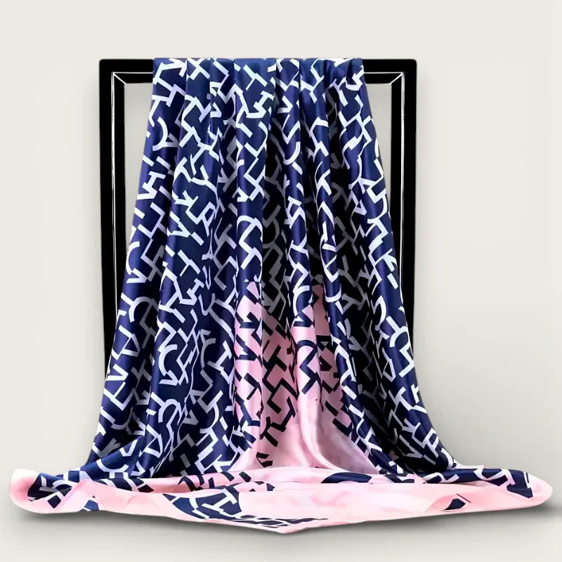 Large Blue and Pink Scarf