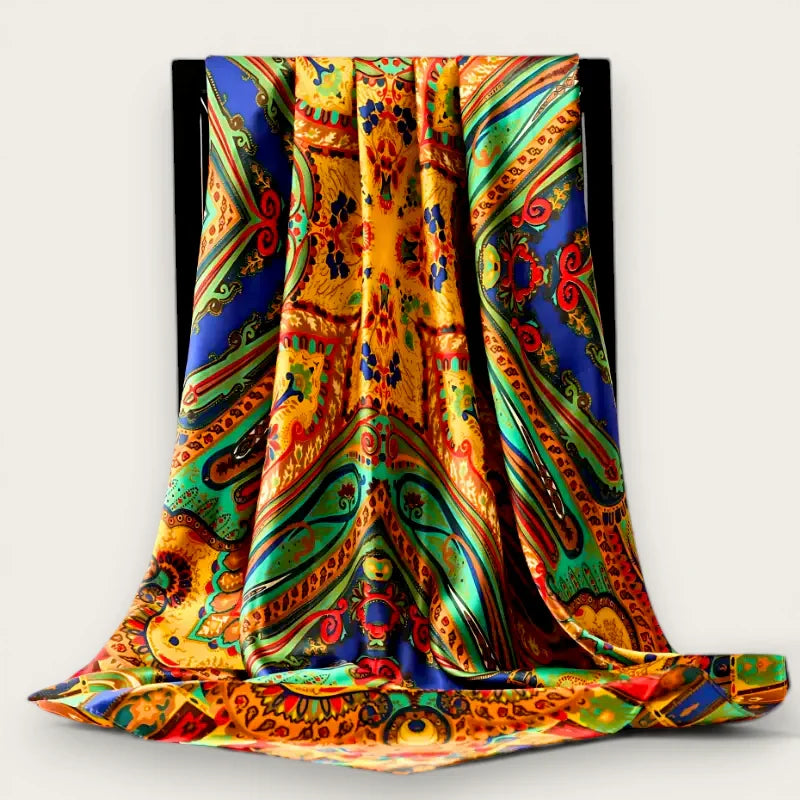 Large Colorful Square Scarf
