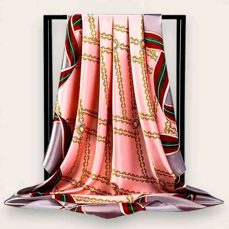 Large Pink Square Scarf