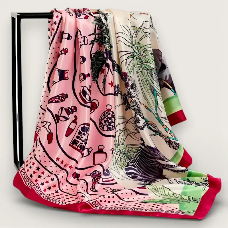 Large Printed Silk Scarf