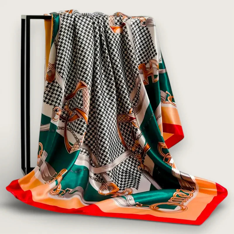 Large Silk Satin Scarf