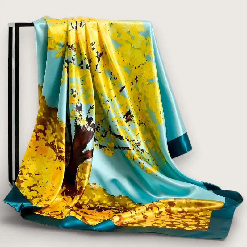 Large Yellow and Blue Scarf