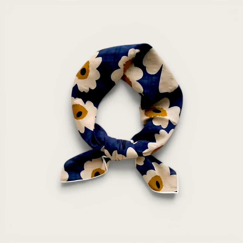 Navy Blue Cotton Scarf