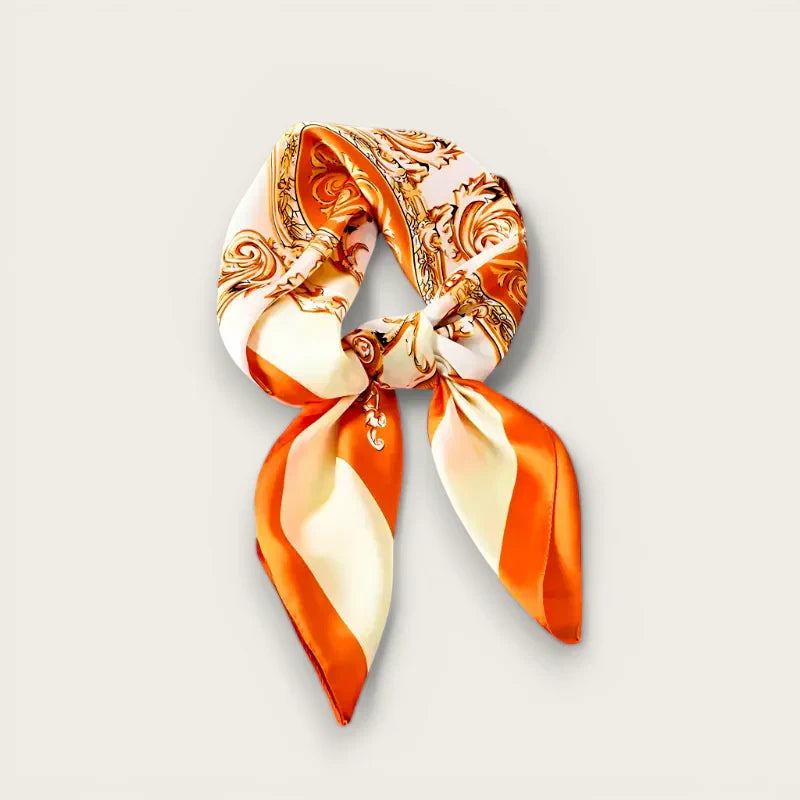 Orange and White Scarf