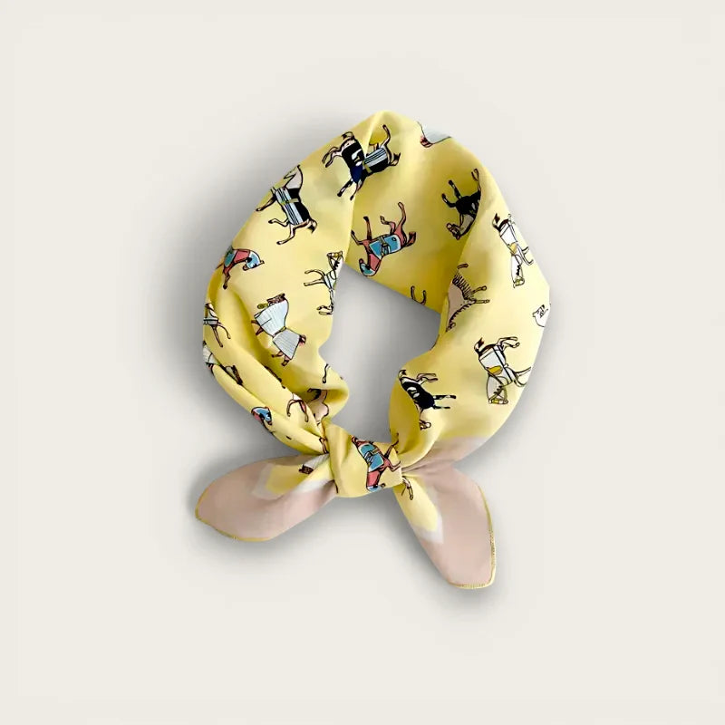 Pale Yellow Cotton Scarf
