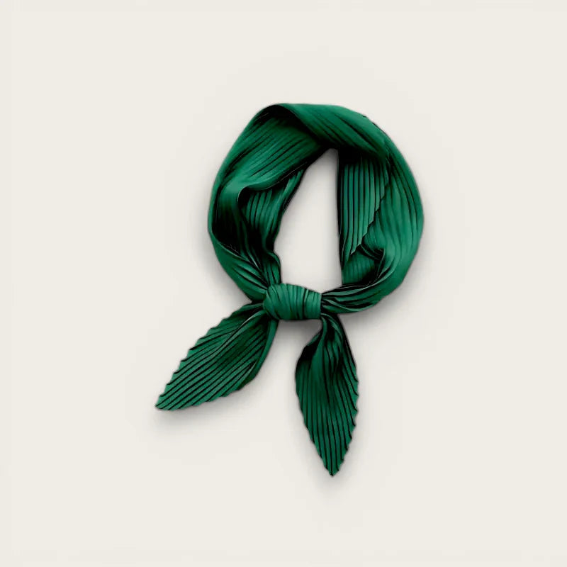 Pleated Green Scarf