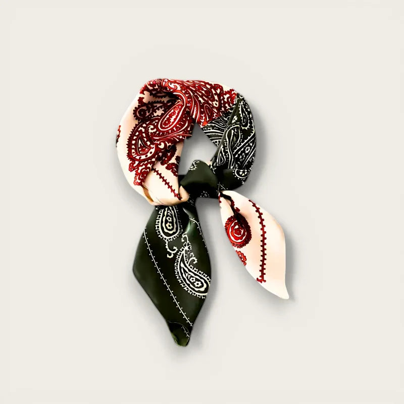 Red and Black Silk Scarf