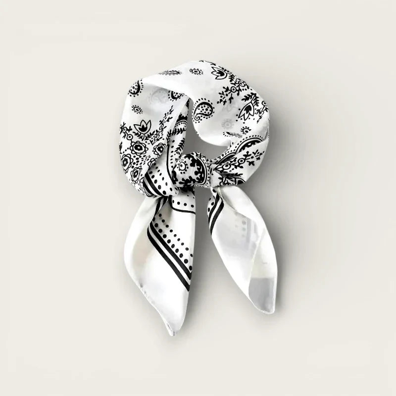 White Silk Scarf