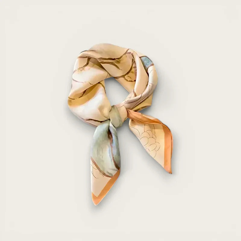 Womens Beige Silk Scarf