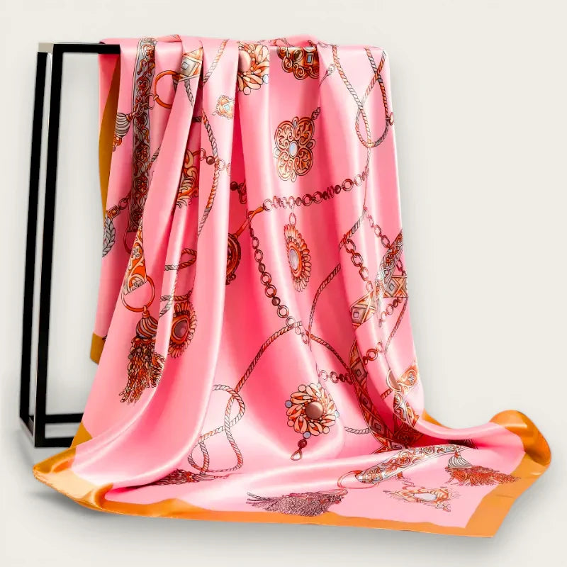 Womens Large Pink Scarf