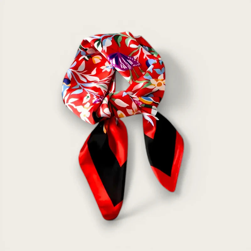 Womens Red Black Scarf